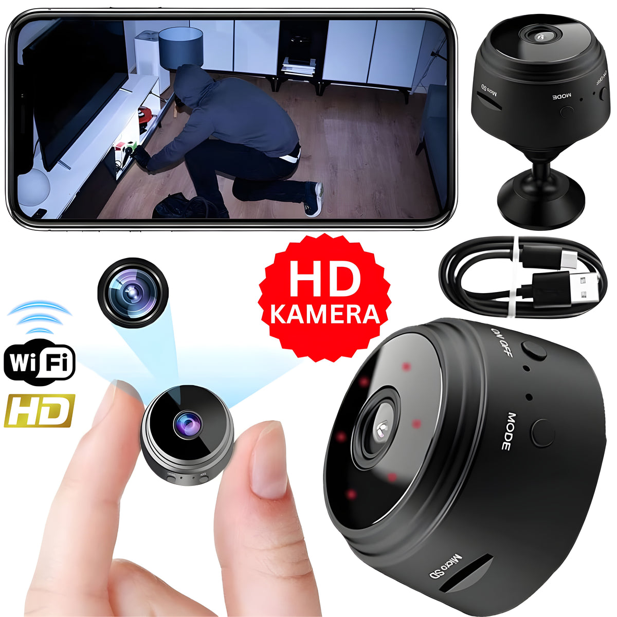 A9 Mini WiFi - Sigurnosna Skrivena HD Kamera