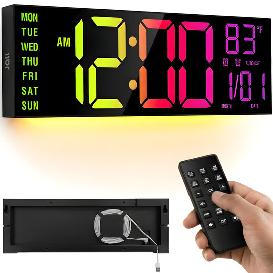 LEIKE - Digitalni Zidni Sat sa LED Ekranom